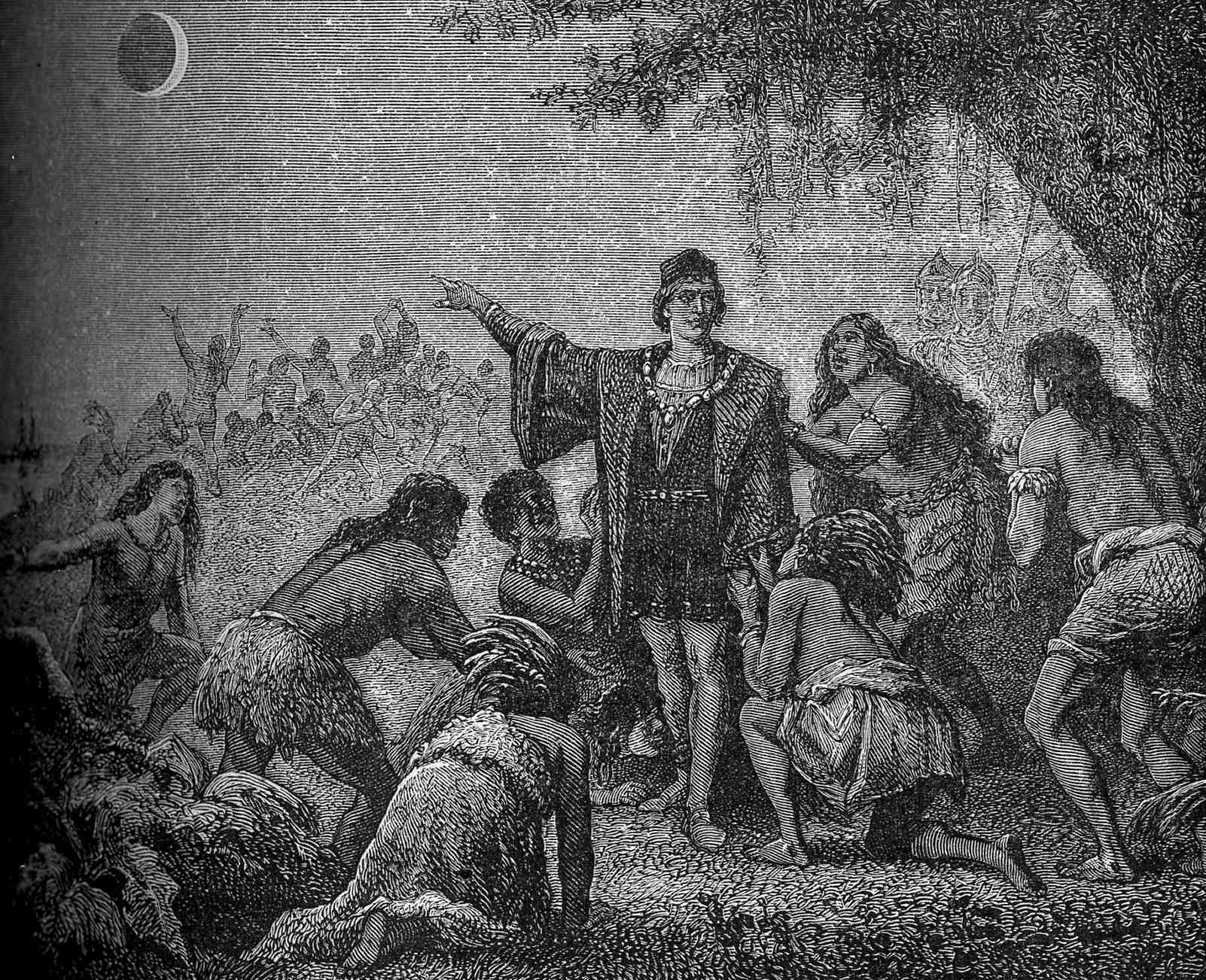 The Lunar Eclipse of Christopher Columbus (“Astronomie Populaire,” Camille Flammarion, 1879)