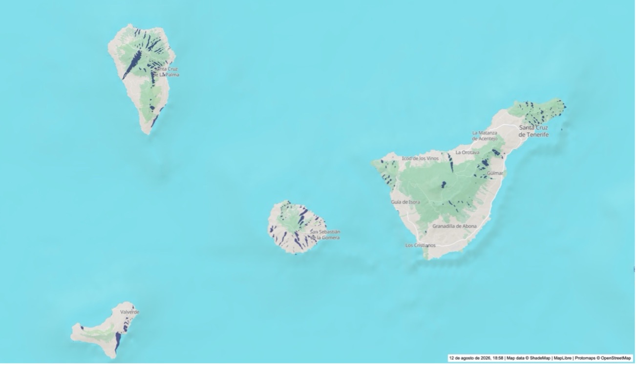 Sombras al inicio del eclipse. Son pocas las zonas donde no será visible.