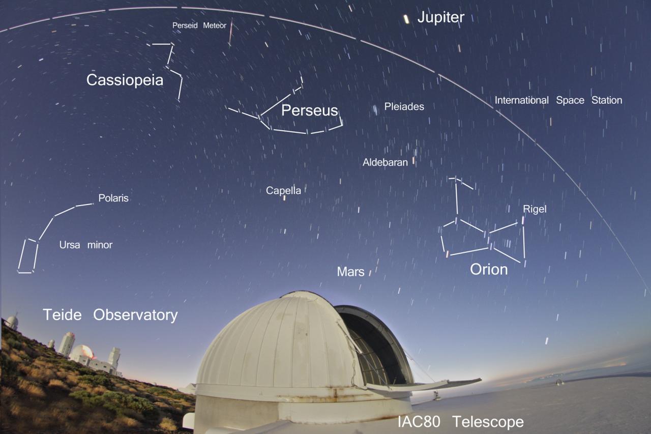 A Perseid and constellations