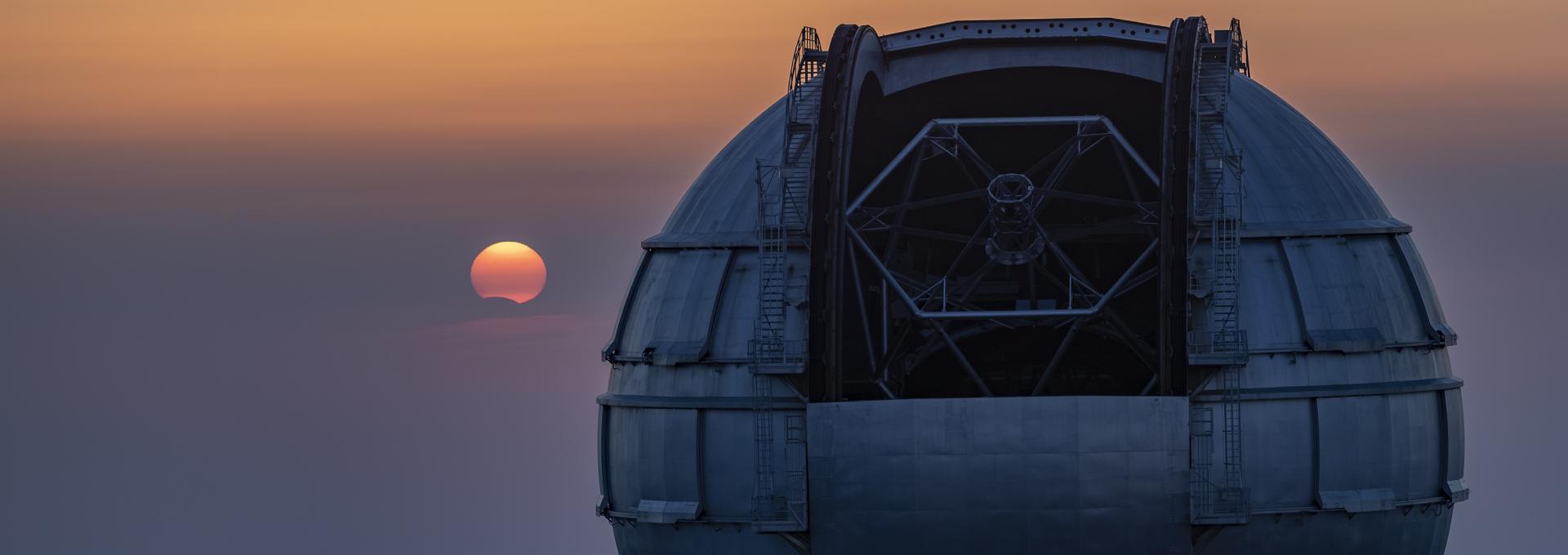 Eclipse solar desde el ORM del 14 de octubre de 2023. Créditos: Daniel López
