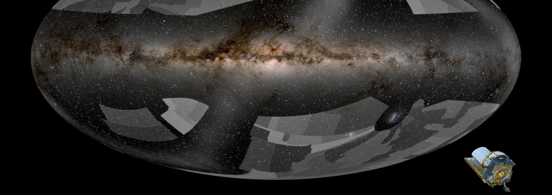 Euclid escaneará más del 35% del cielo en luz visible e infrarroja cercana para construir el mayor mapa cosmológico jamás realizado