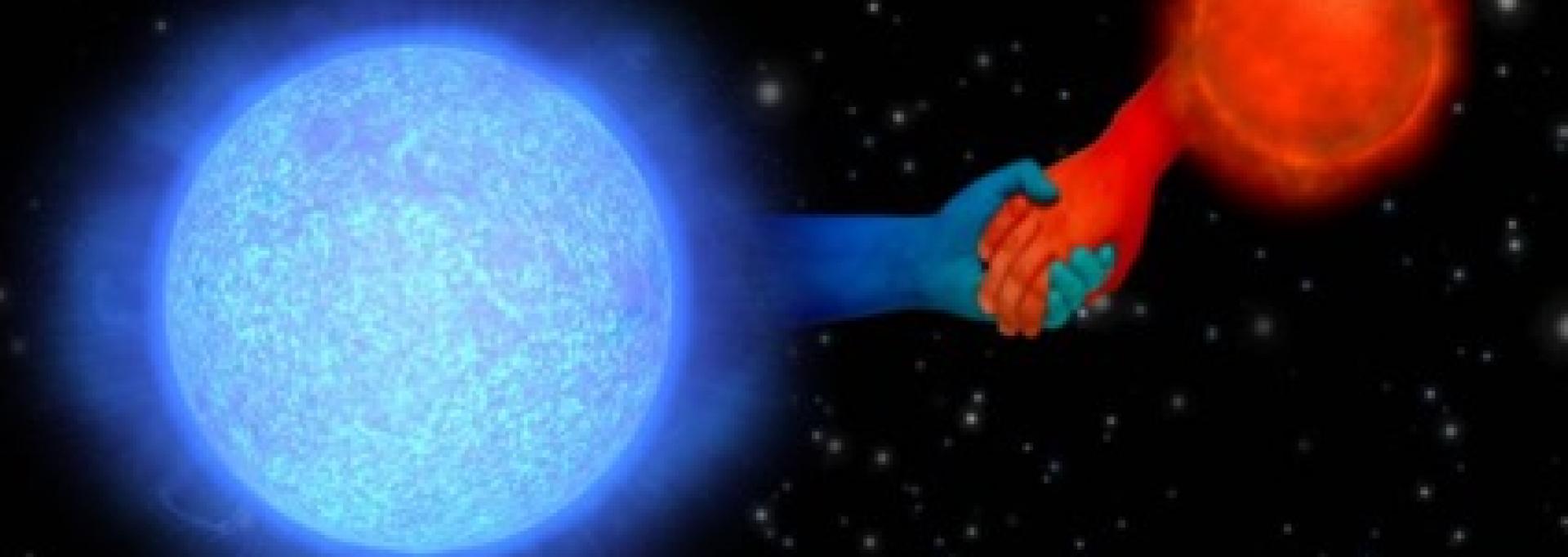 Representación artística de “una pareja de estrellas”. Cortesía de Dan J. Arteaga.