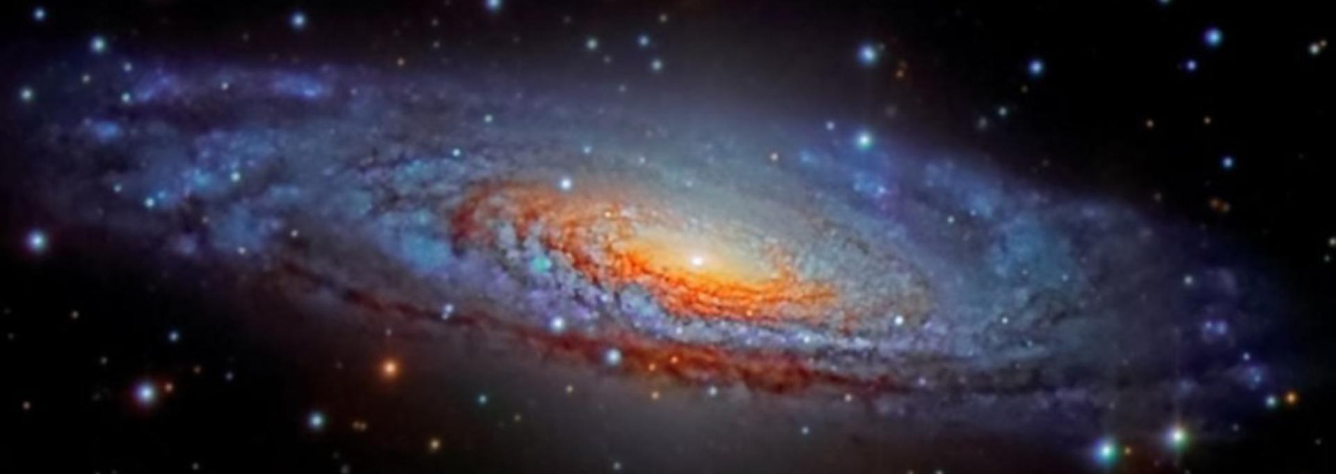 Galaxia NGC 7331 y grupo de galaxias Deer Lick, obtenida con el telescopio IAC-80, en el Observatorio del Teide (Tenerife). Crédito: Daniel López/Instituto de Astrofísica de Canarias (IAC).