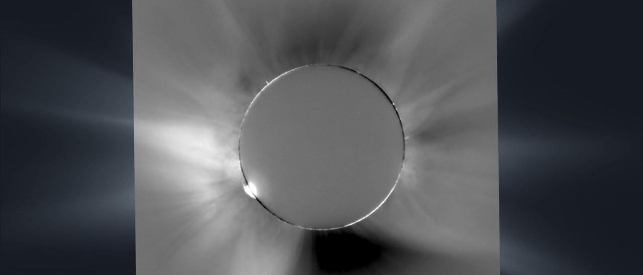 Imagen superpuesta de la corona Solar