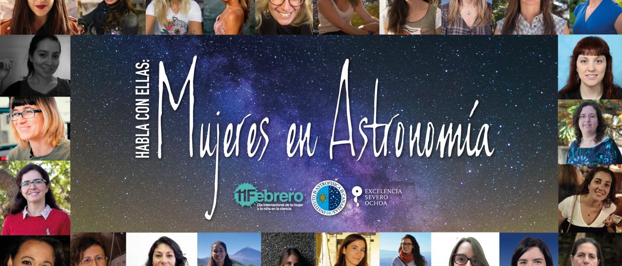Cartel anunciador del proyecto "Habla con Ellas: Mujeres en Astronomía" 2021