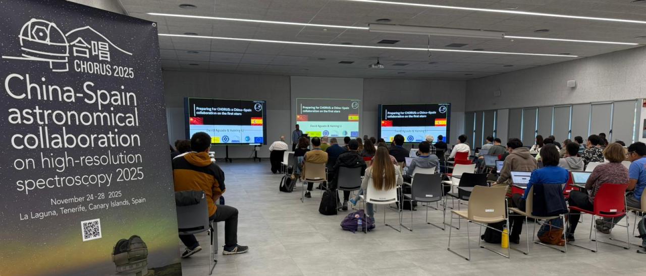 Aula conferencia “China–Spain Astronomical Collaboration on High-Resolution Spectroscopy 2025”.
