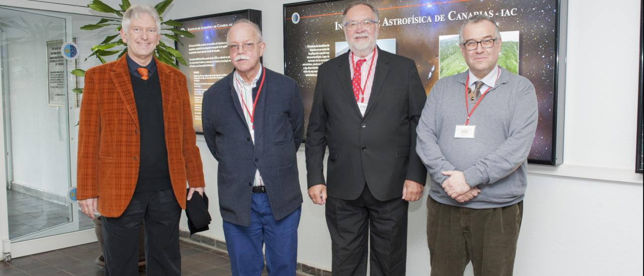 De izquierda a derecha: Campbell Warden, Leif Edvinsson, Günter Koch y Rodrigo Trujillo