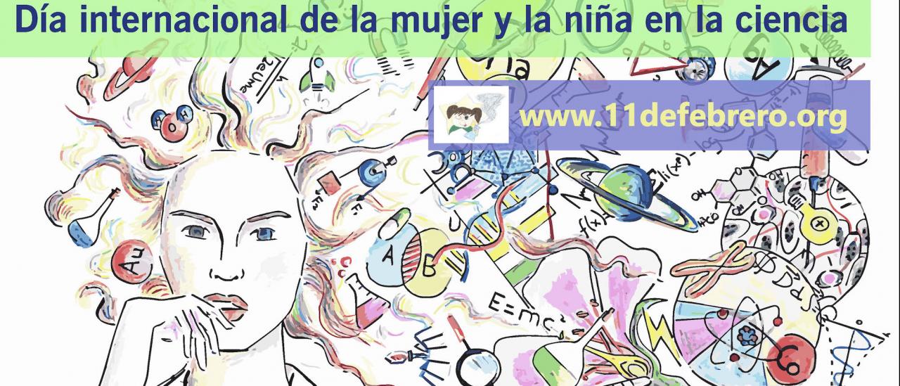 Cartel del Día Internacional de las Mujeres y las Niñas en la Ciencia.