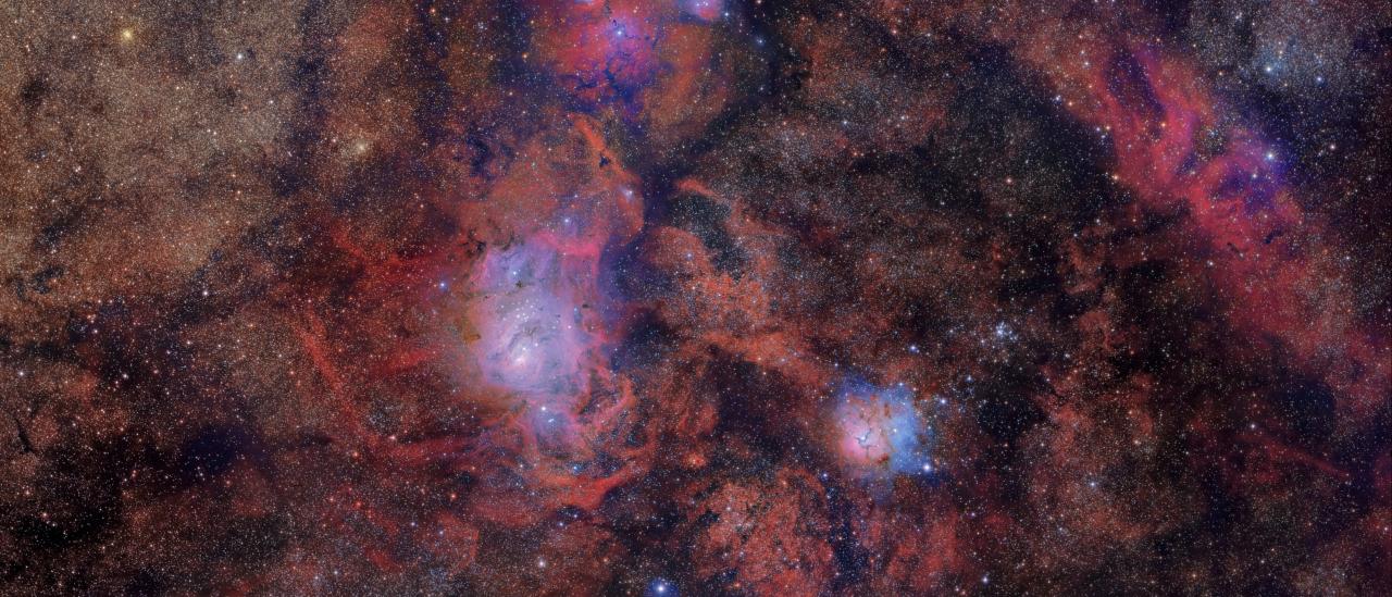 Nebulosas Laguna, Trífida y otras