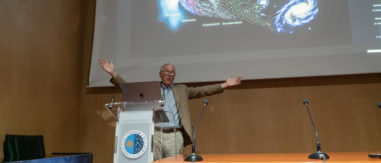 Robert P. Kirshner, director ejecutivo del Thirty Metre Telescope International Observatory (TIO), en su charla en el IAC