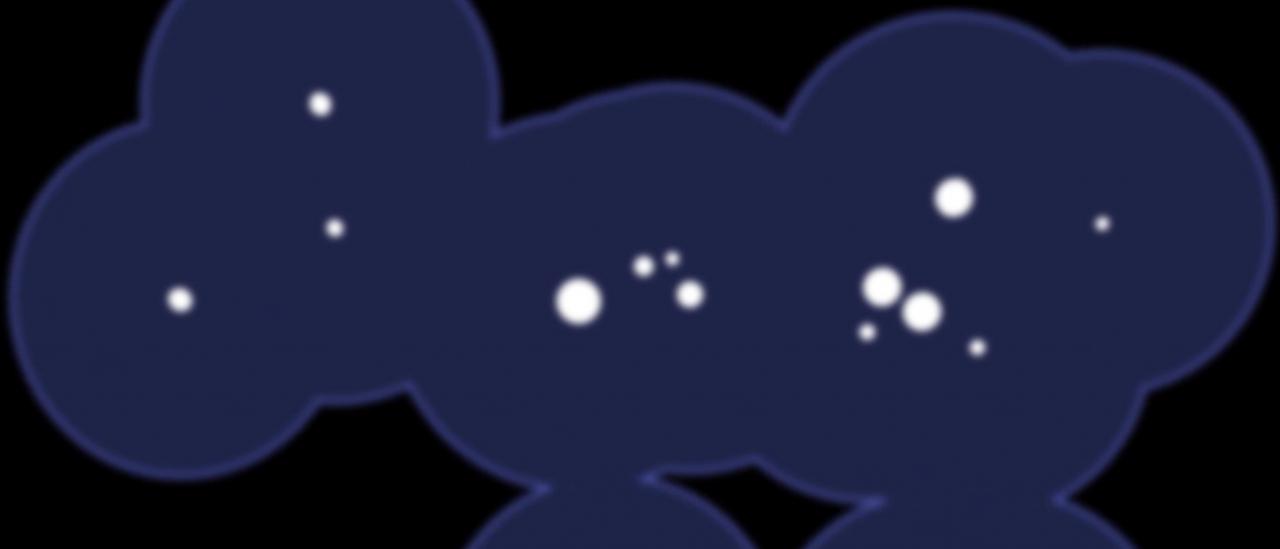Artistic rendition of the re-ionisation process. Each dot is a galaxy, which ionises its surroundings forming a bubble. These bubbles can grow depending of the ionising power of each galaxy. If the galaxies are close together the bubbles can merge and form a much larger bubble. With time all the bubbles will merge till the Universe become re-ionised. Ionisation is the process under which high energy photons from the galaxies kick out the electron from the neutral hydrogen atoms thus leaving them ionised.