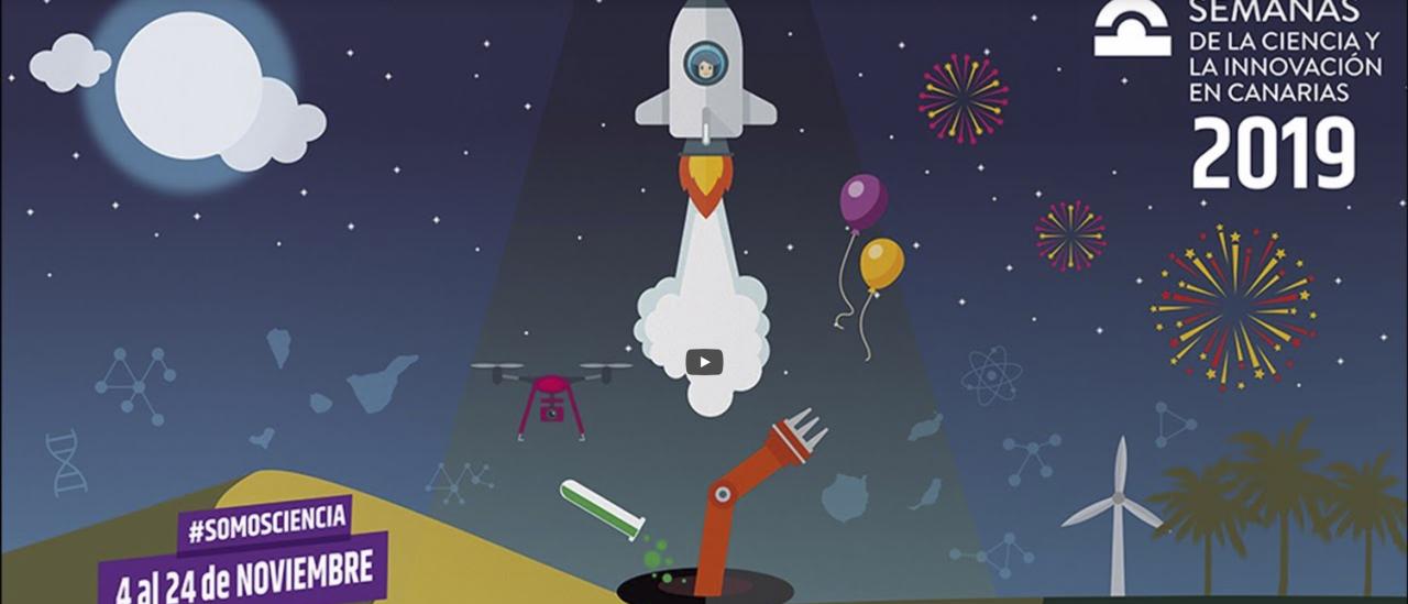 Cartel de las Semanas de la Ciencia en Canarias 2019