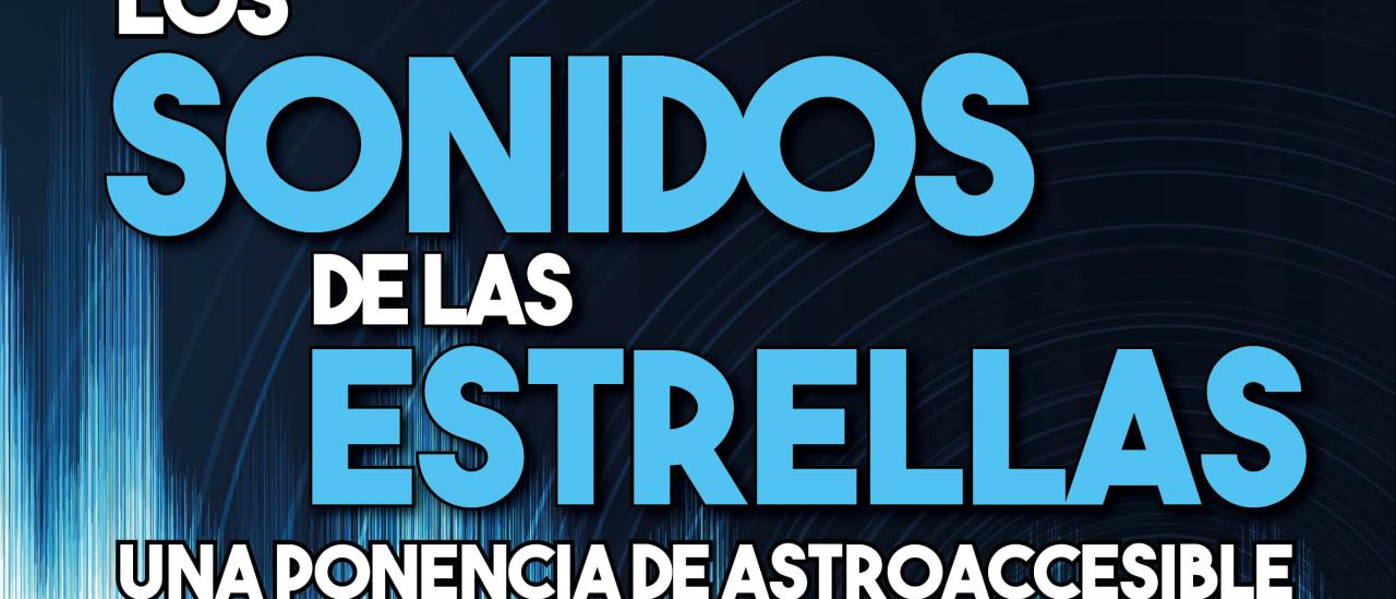 Cartel de la conferencia "Los sonidos de las estrellas" de Enrique Pérez Montero en el MCC