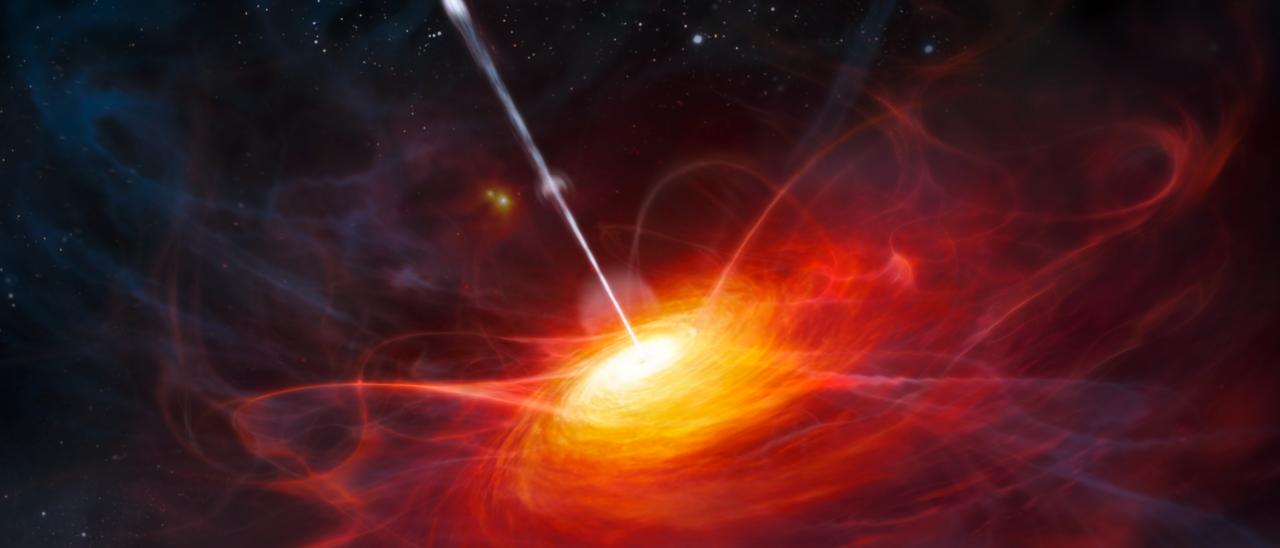Artist impression of a quasar