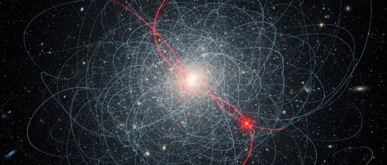 Recreación de colisiones entre partículas que podrían influir en cómo se forman y evolucionan las subestructuras de materia oscura dentro de las galaxias enanas ultradébiles