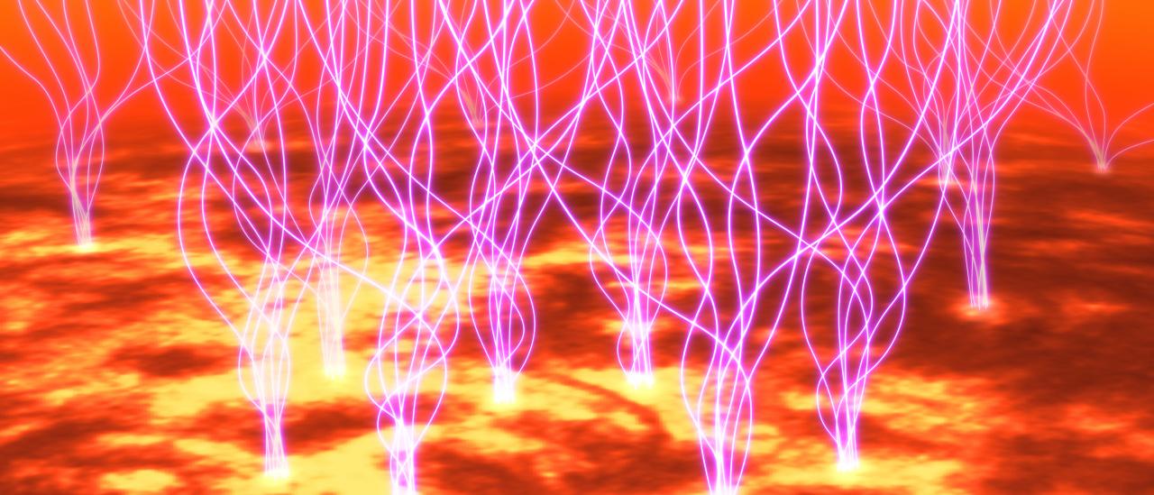 Solar active region artistic simulation