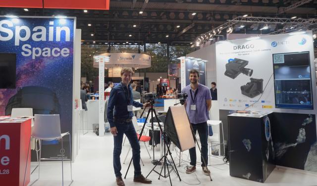 José Alonso and Carlos Colodro at the IACTEC Space stand.