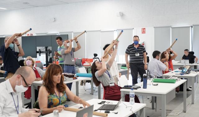 Participants of the AEACI 2022 course during a workshop