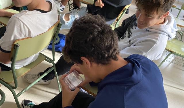 Attendees at the talk "The history of the Universe in 24 hours" at IES Santa Úrsula