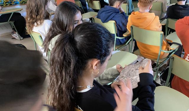 Attendees at the talk "The history of the Universe in 24 hours" at IES Santa Úrsula