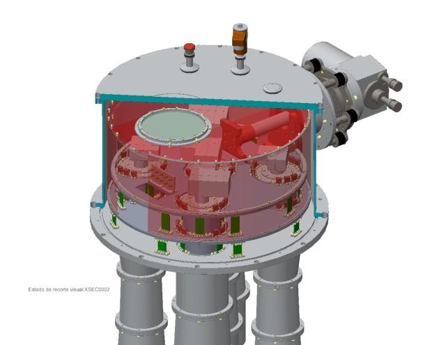 Other 3D cut of the instrument at the detectors place
