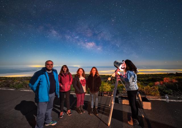 Night-sky observation during a teacher workshop 