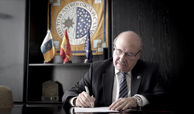 Rafael Rebolo - Signature of the agreement with AEMET