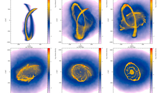 Simulación del proceso de acreción en el agujero negro de Andrómeda
