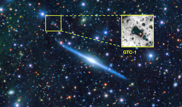 Galaxia de canto UGC11859 y GTC-1