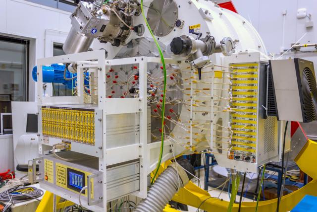 View of part of the electronic equipment of the project QUIJOTE