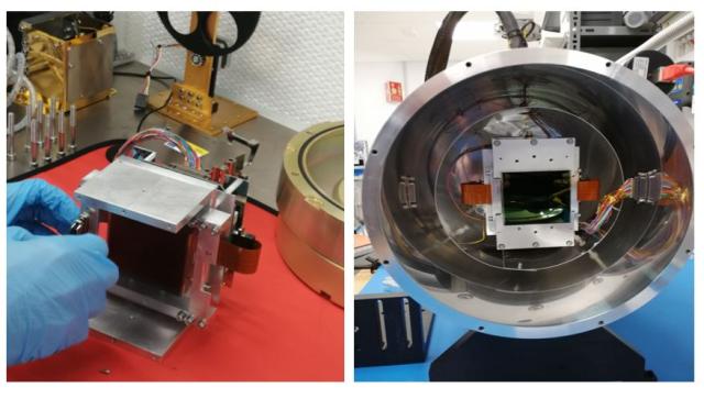 13 Handling large format CCDs. Cryostat integration for testing at LISA