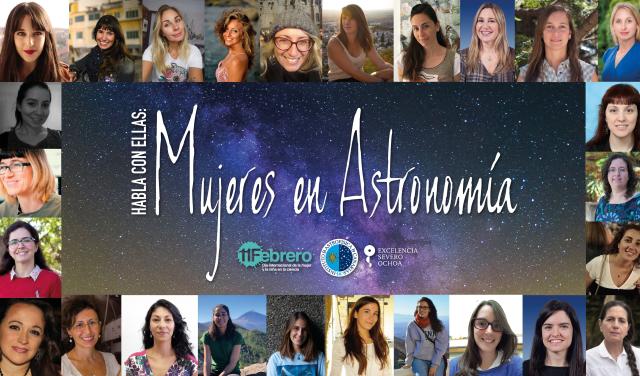 Cartel anunciador del proyecto "Habla con Ellas: Mujeres en Astronomía" 2021