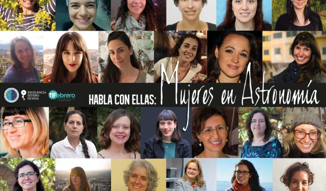 Cartel anunciador del proyecto "Habla con Ellas: Mujeres en Astronomía" 2022