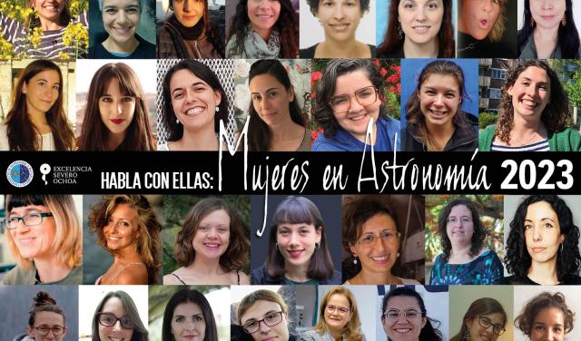 Cartel anunciador del proyecto "Habla con Ellas: Mujeres en Astronomía" edición 2023