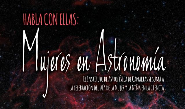 Cartel anunciador del proyecto "Habla con Ellas: Mujeres en Astronomía" 2019