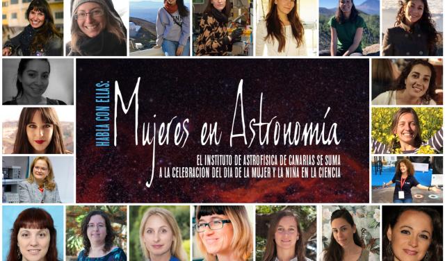 Cartel anunciador del proyecto "Habla con Ellas: Mujeres en Astronomía" 2020