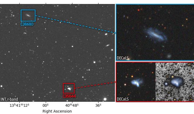 Rare pair of interacting dwarf galaxies observed by the CAVITY project