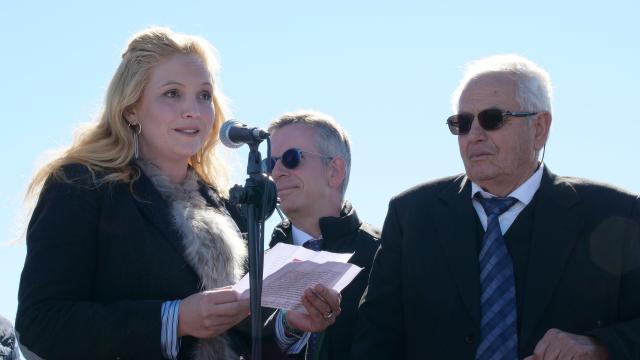 Algunos asistentes al acto de colocación de la placa y de conmemoración del 30º aniversario de la Ley del Cielo