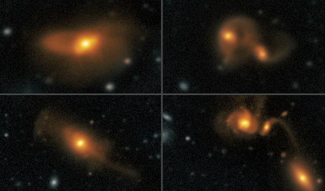 Quasars interacting with other galaxies