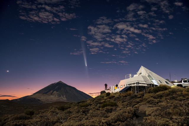 Cometa C/2023 A3 el 14 de octubre - Anticola (Pirámide)