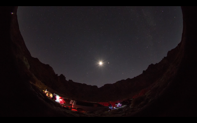 Fotograma timelapse ISS y Júpiter