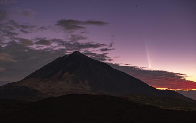 Cometa C/2023 A3 el 12 de octubre desde el Observatorio del Teide