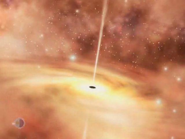 Black hole in the center of a galaxy