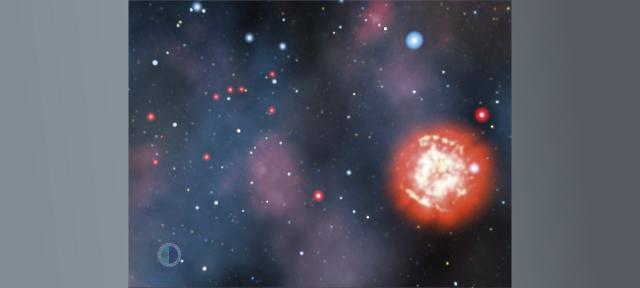 Cúmulo de estrellas gigantes rojas