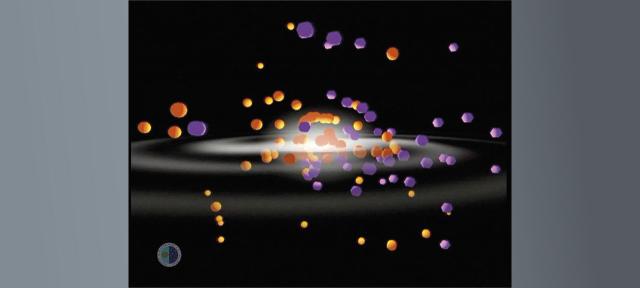 Posiciones de los cúmulos globulares de la Vía Láctea