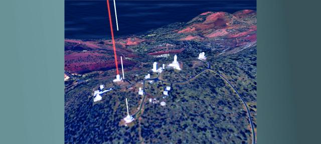 La imagen del Na mesosférico excitado (estrella artificial) es captada por el IAC80 (OT)