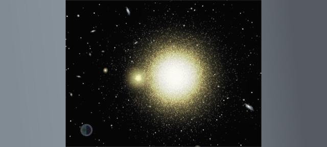 Colisión de galaxias elípticas y ondas formadoras de estrellas