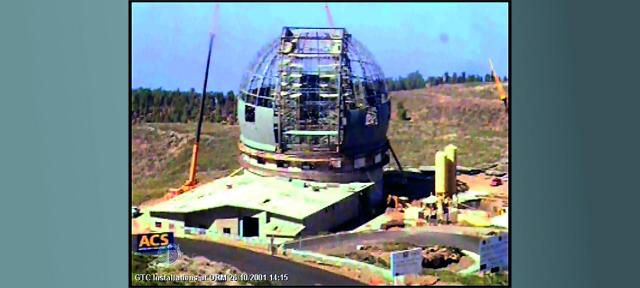 Evolución in situ de la obra civil y de la cúpula del GTC