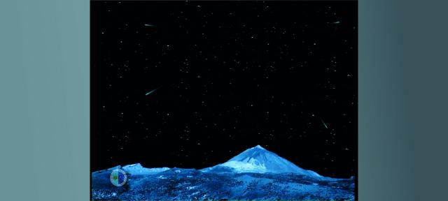 Meteor shower at El Teide.