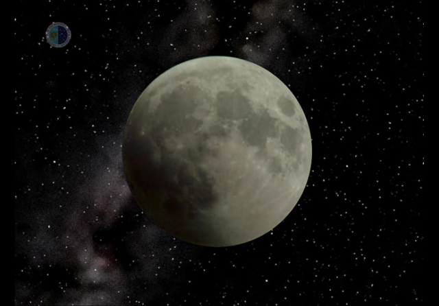 Movie with real images of a total eclipse of the moon